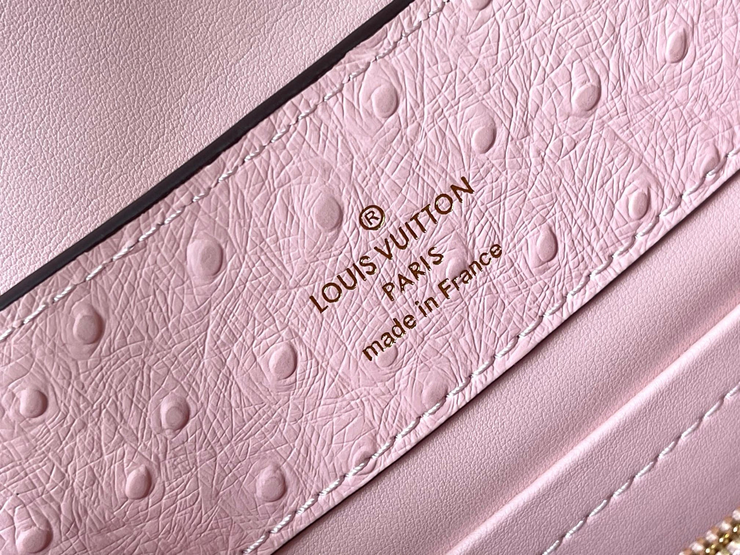 Capucines Trilogy Chain 3-in-1 Pink Ostrich Pearl