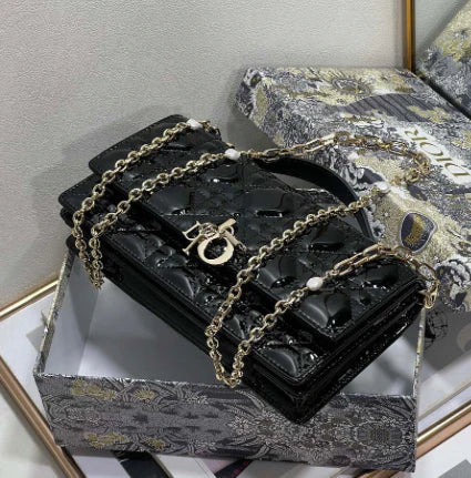 Glossy Quilted Patent Bag
