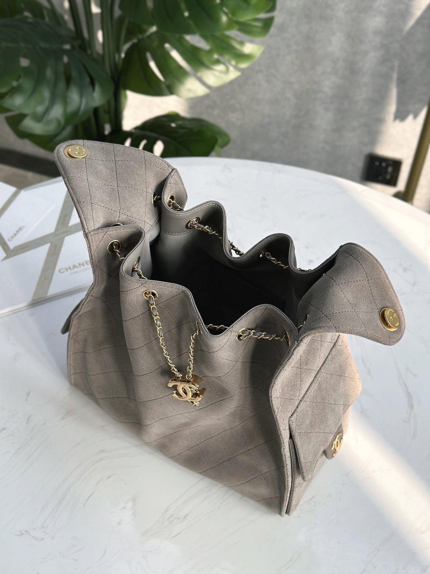 Frosted Suede Hobo Bucket Bag – 2 Sizes